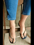 Black Clear Strap Heels - cunei